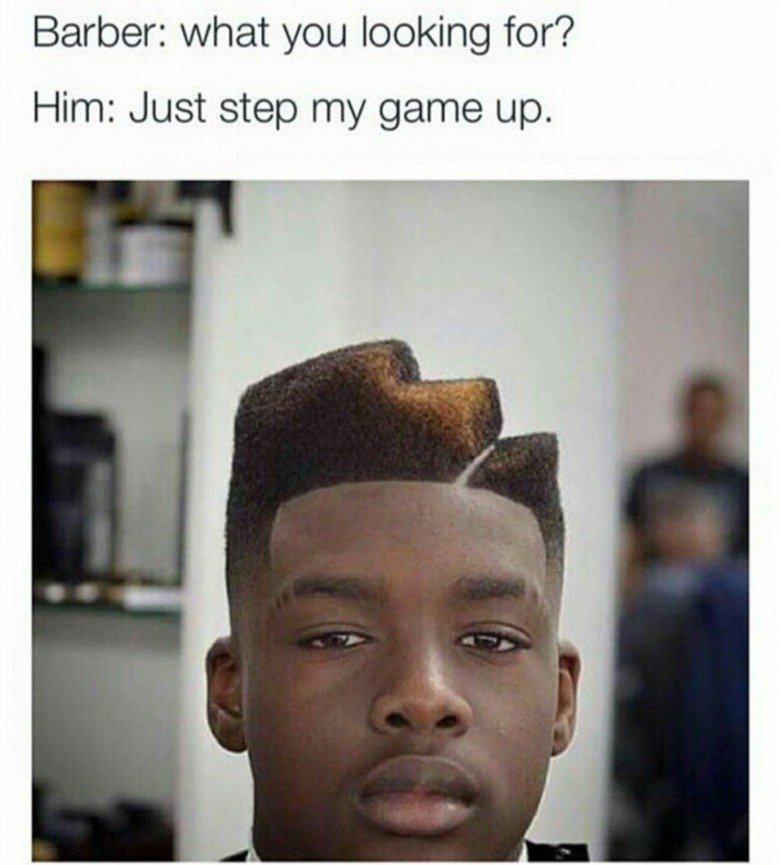 Barber jokes. . Dude: , , receiver in the front Gite. at areil in ...