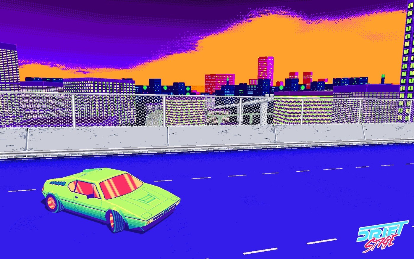 Пиксели машина город