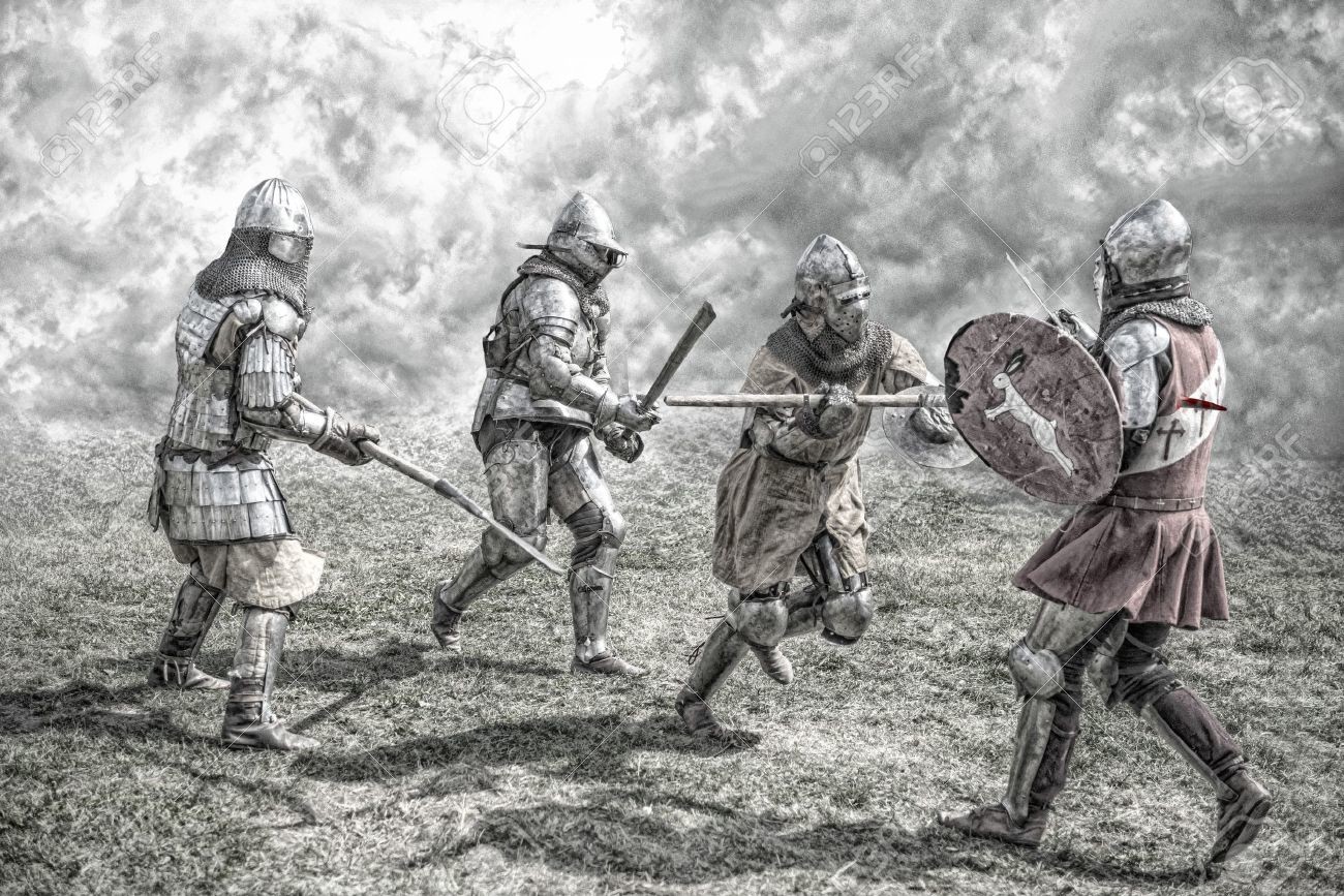 Средневековье бой на мечах арт