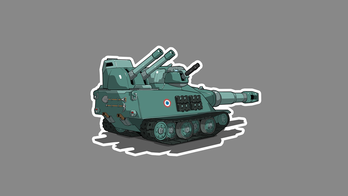 Cute tank caricatures
