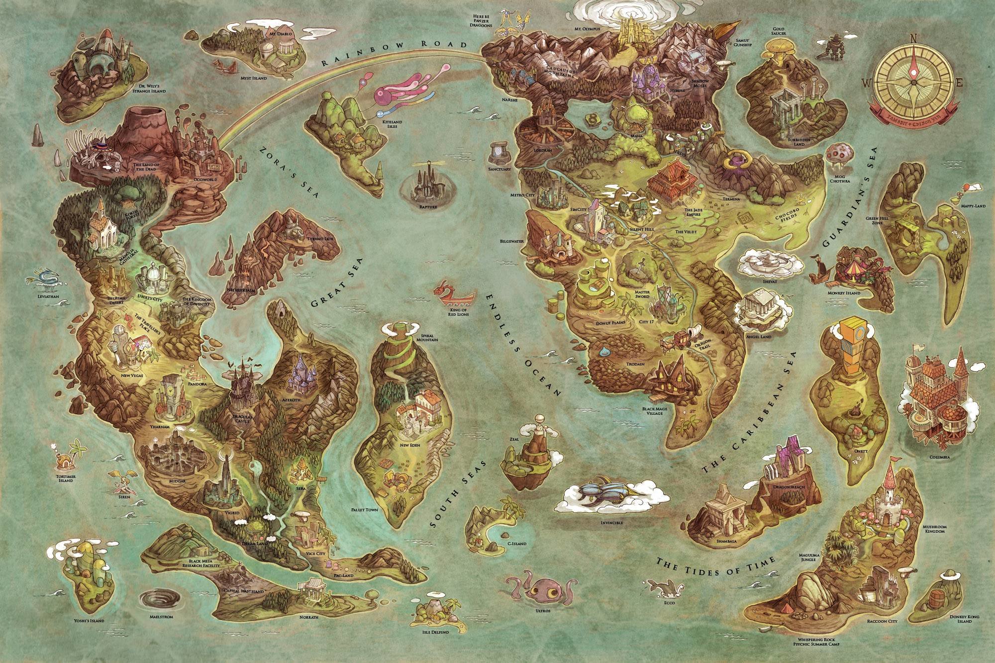 ArtStation - The map of Ancient Greece (Ellada)