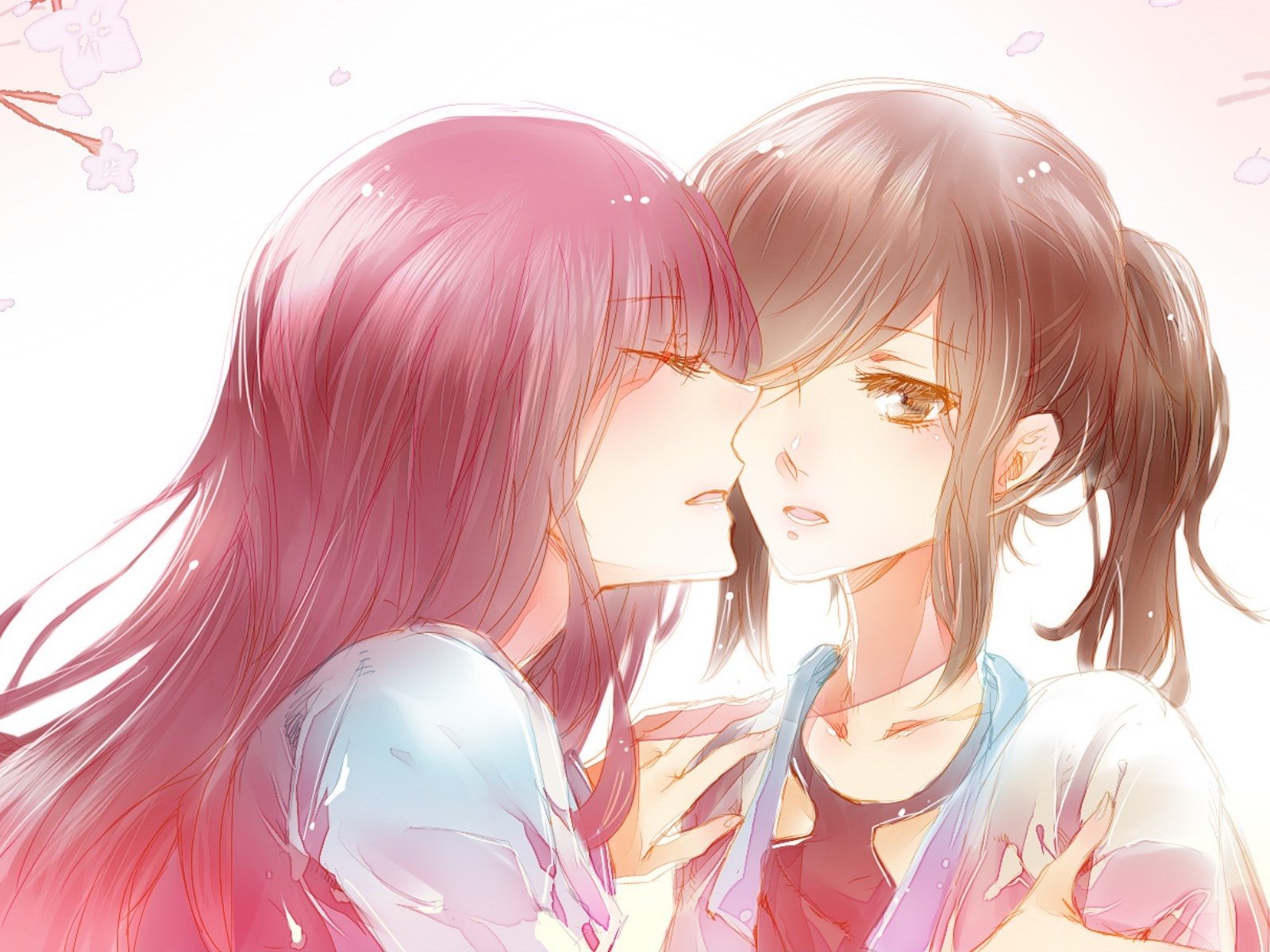 Shoujo sekai. Shinsekai Yori Yuri. Shinsekai Yori Юри. Shinsekai Yori поцелуй Юри. Юри Ватанабе арт.