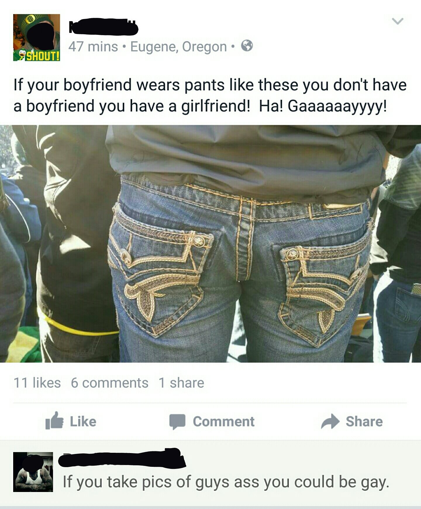 girlfriend wears the pants