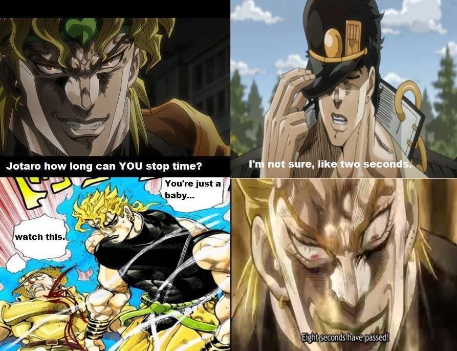 9 секунд. Jotaro Dank memes. Jotaro time stop. Дио мой лимит 9 секунд. Dio one second has Passed.