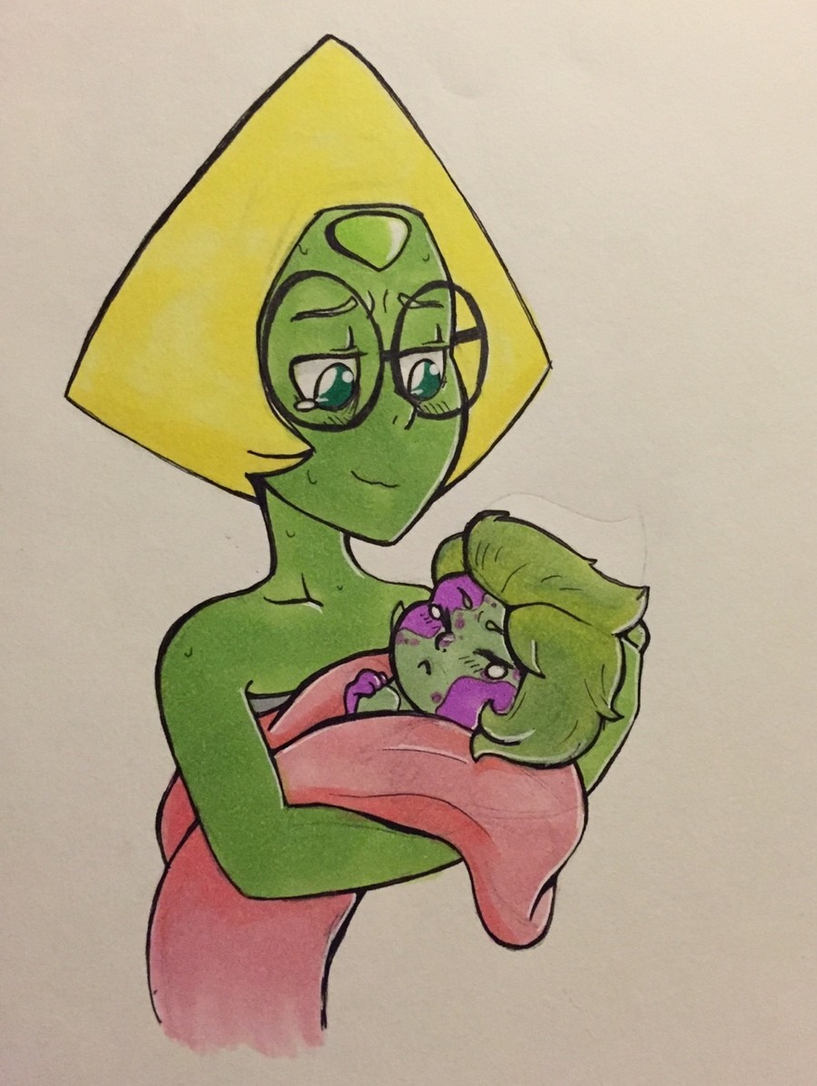 Connie’s visiting today and watching television with Steven and Peridot