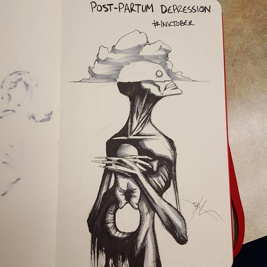 Иллюстрации психических расстройств депрессия