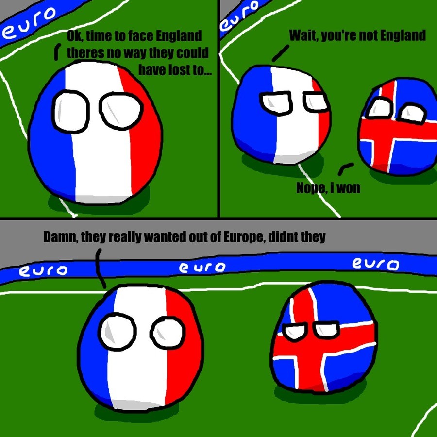 Quarter Final Antics France V Iceland