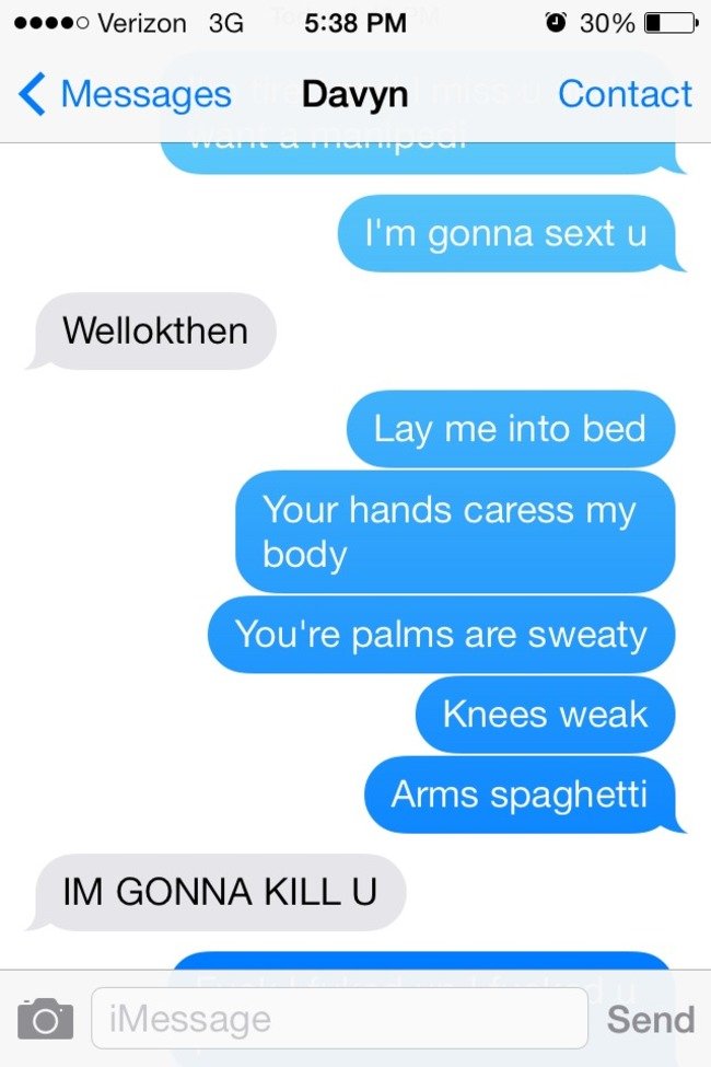 Sexting is an art.