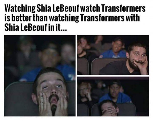 shia labeouf watching transformers