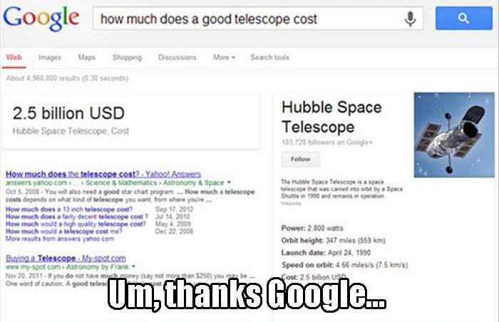 how much does a good telescope cost