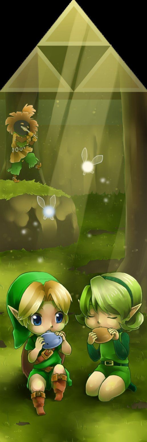 Zelda Cute Link And Saria